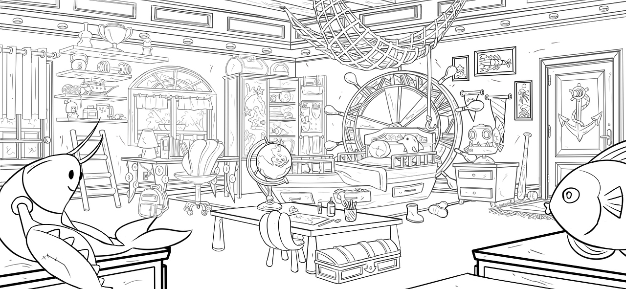 北美动画风格的Layout背景