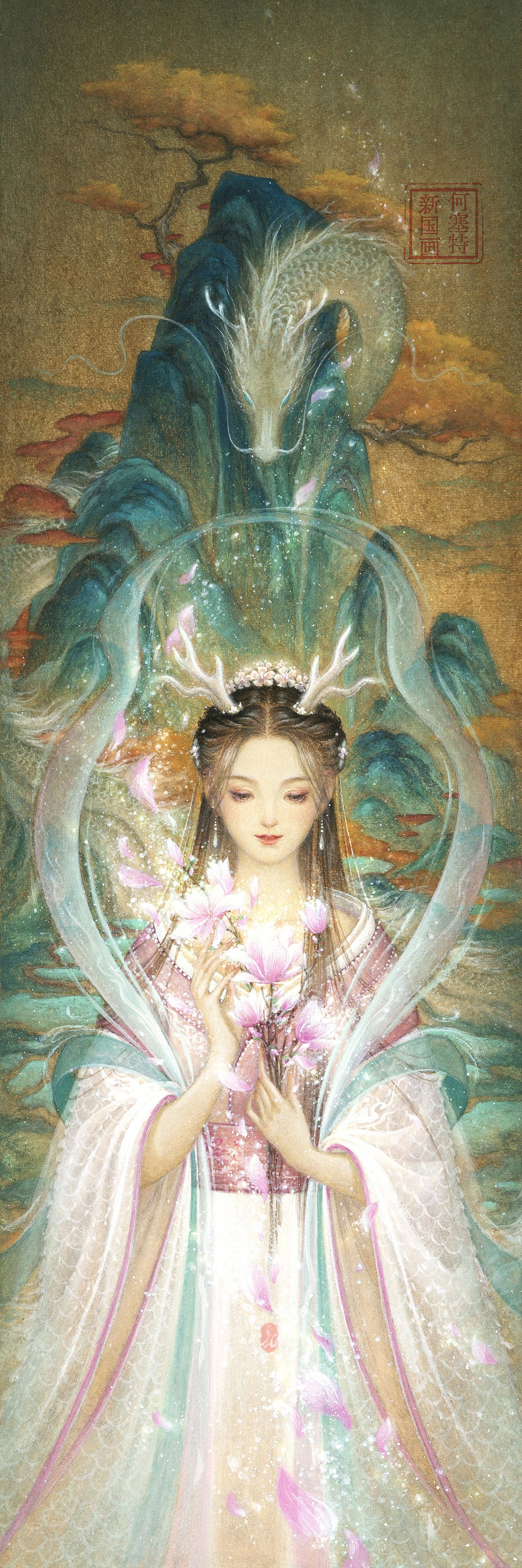 新国画 |2019年终总结| 手绘国风古风艺术商业插画海报（图ZMzcwNTY0NDI0） - 艺术插画 - 站酷设计师何塞特Herset原创素材 - 站酷ZCOOL