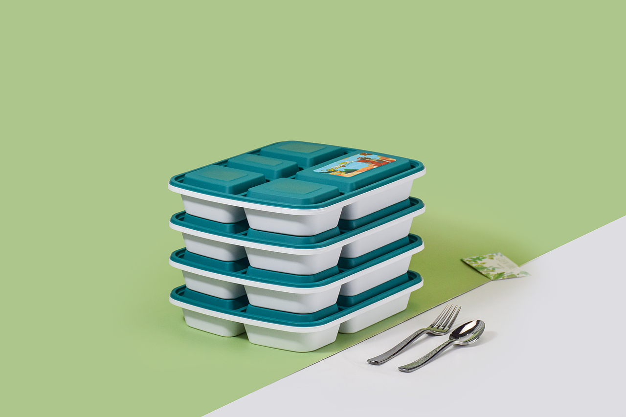 一次性餐盒、多格餐盒、外卖餐盒打包盒（图ZMzA3OTI5Mzk2） - 产品摄影 - 站酷设计师马良画皮囊原创素材 - 站酷ZCOOL