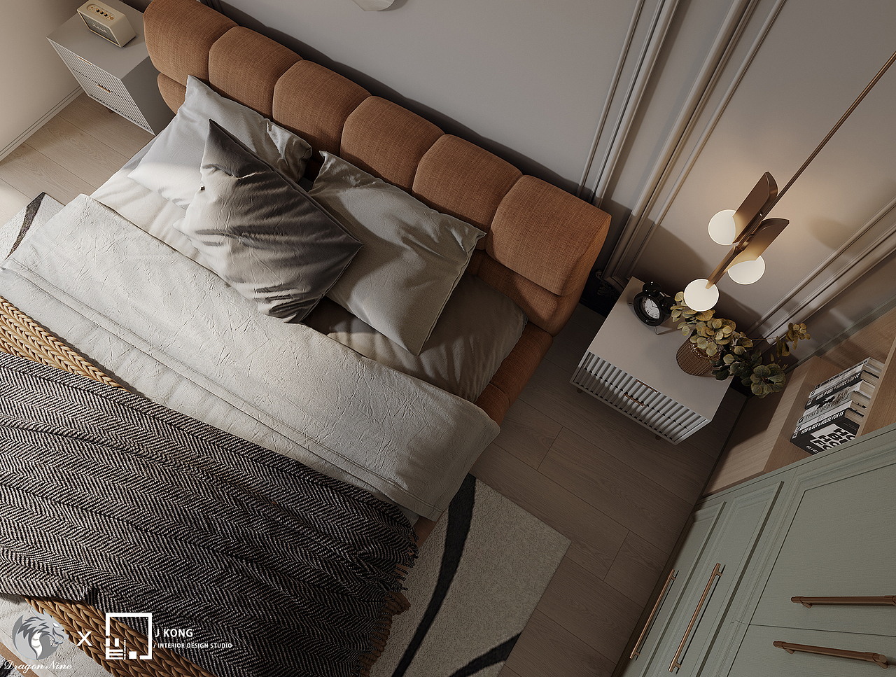 皆空作品 | 寻找城市中的情感共鸣——68㎡法式小公寓（图ZMjk5MTY4MTA4） - 家装设计 - 站酷设计师皆空设计研究室原创素材 - 站酷ZCOOL