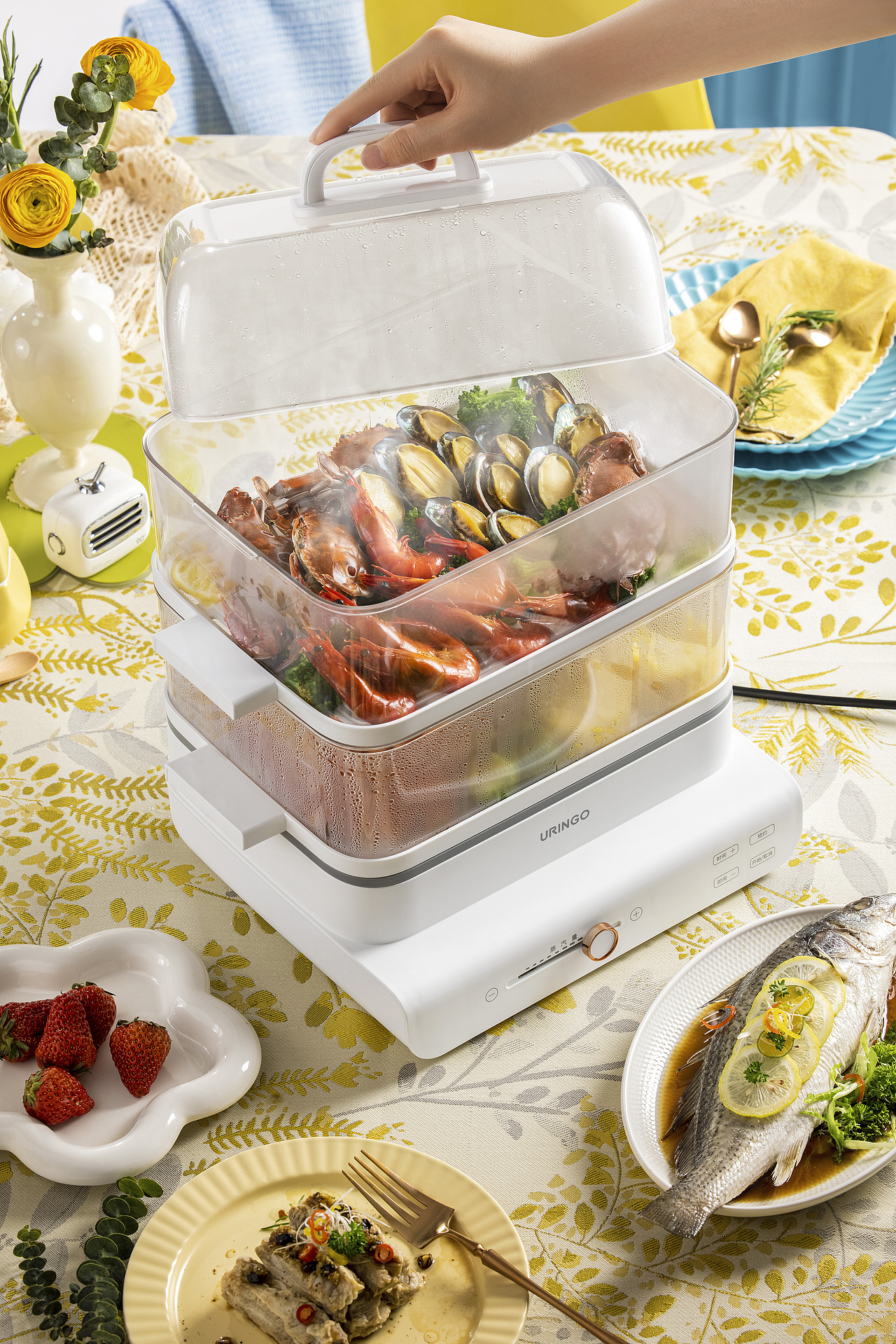 七彩叮当蒸锅修图