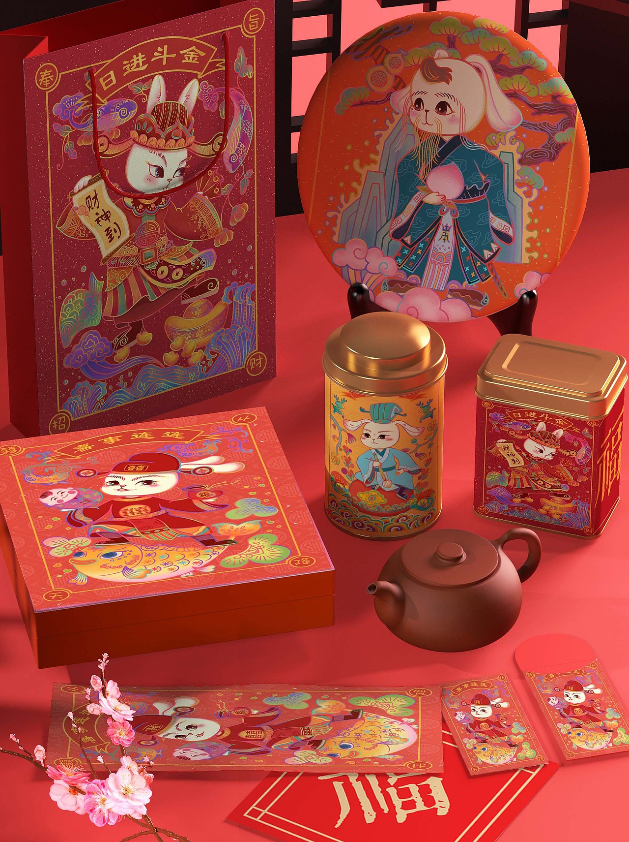 2023福祿壽喜財(cái)五神送福（圖ZMzI0NTg4ODUy） - 藝術(shù)插畫(huà) - 站酷設(shè)計(jì)師王飽飽的的的原創(chuàng)素材 - 站酷ZCOOL