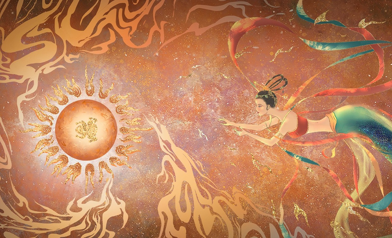 敦煌女娲补天（图ZMjk4NDUwMDYw） - 商业插画 - 站酷设计师伍五壹pro原创素材 - 站酷ZCOOL