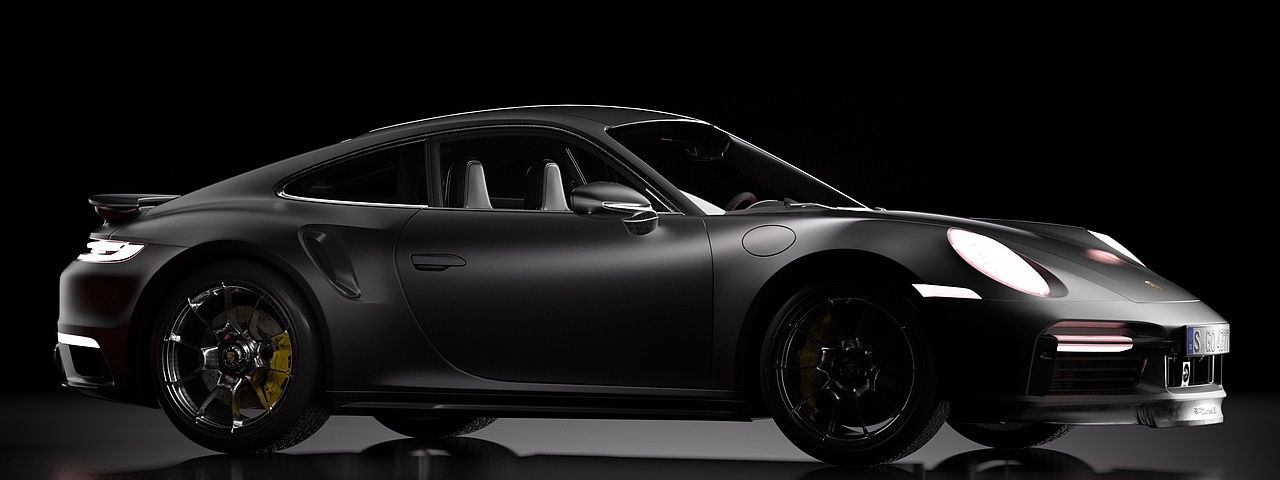 汽车实景合成渲染【道奇挑战者】