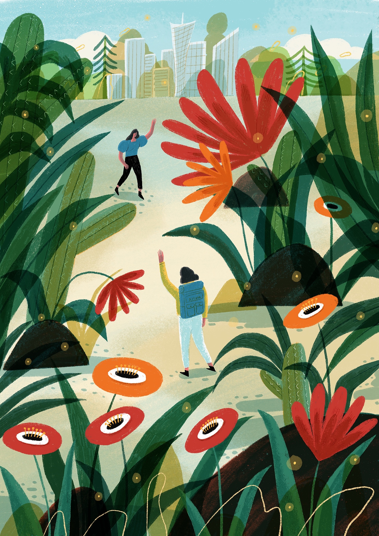 万物生长——我的个人线下插画展（图ZMzUxMjE1NDYw） - 艺术插画 - 站酷设计师业余的Sylvia原创素材 - 站酷ZCOOL