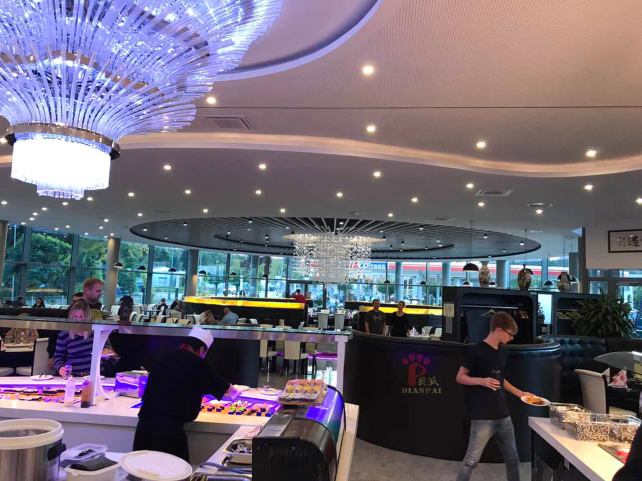 法国自助海鲜餐厅自助餐布菲台