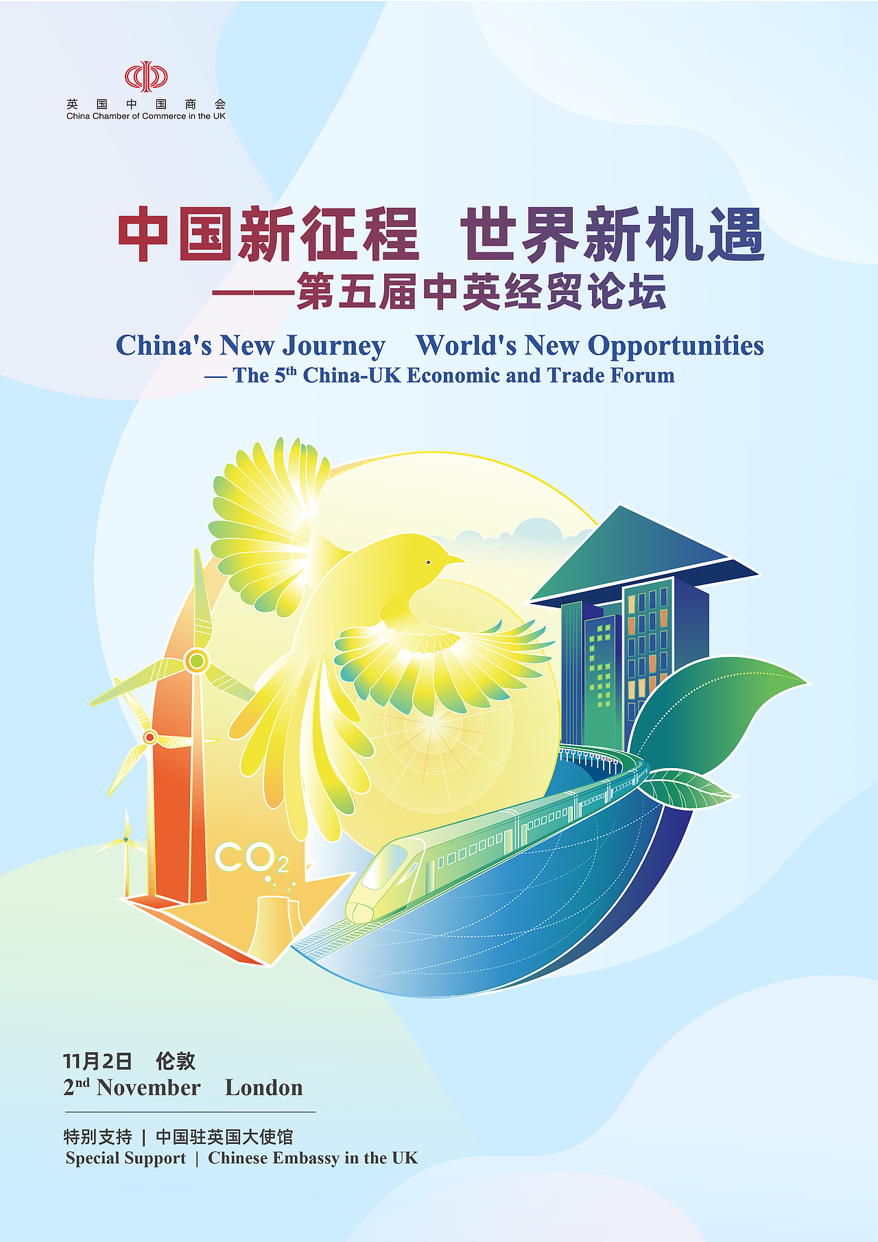 海报-第五届中英经贸论坛（图ZMzMxMDE5NDcy） - 海报 - 站酷设计师来一杯姜丝可乐原创素材 - 站酷ZCOOL