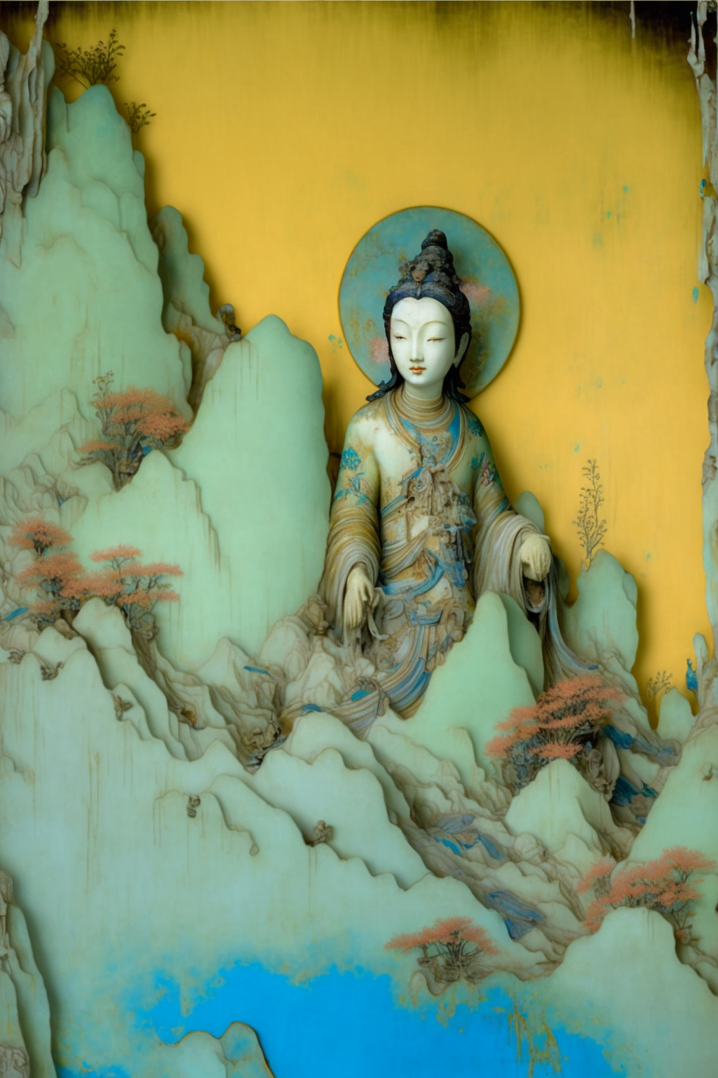 千里江 栓 图（图ZMzI3NzYxNzk2） - AI作品 - 站酷设计师虾画原创素材 - 站酷ZCOOL