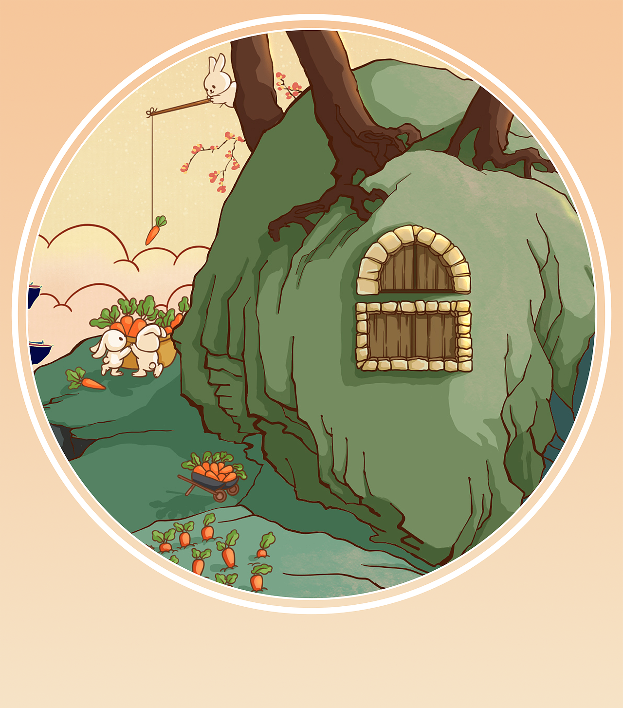 兔年画兔--《春夏秋冬 前兔似锦》长卷