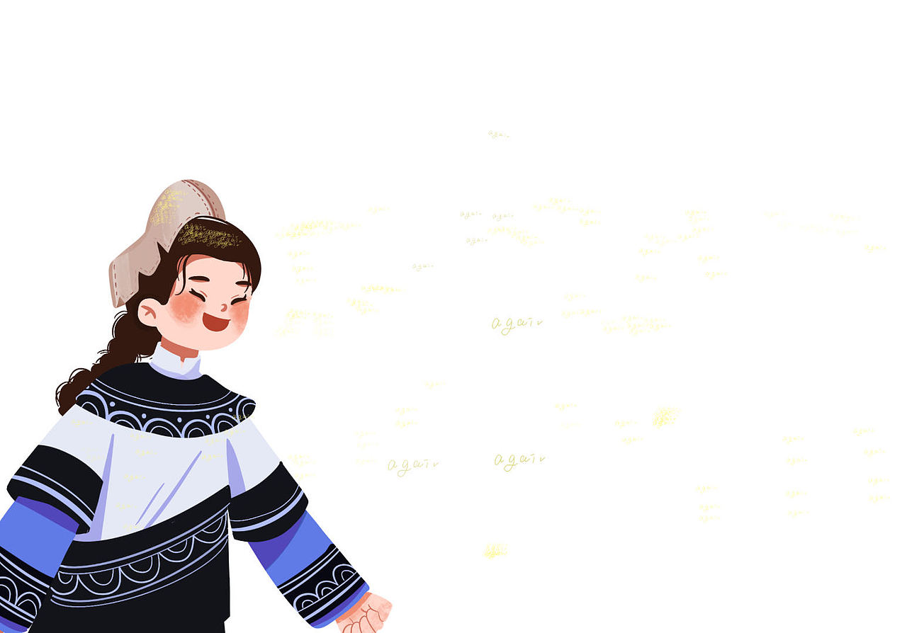 民族人物插畫（圖ZMzYwMzkxNzgw） - 繪本 - 站酷設(shè)計師啊蓋桑原創(chuàng)素材 - 站酷ZCOOL