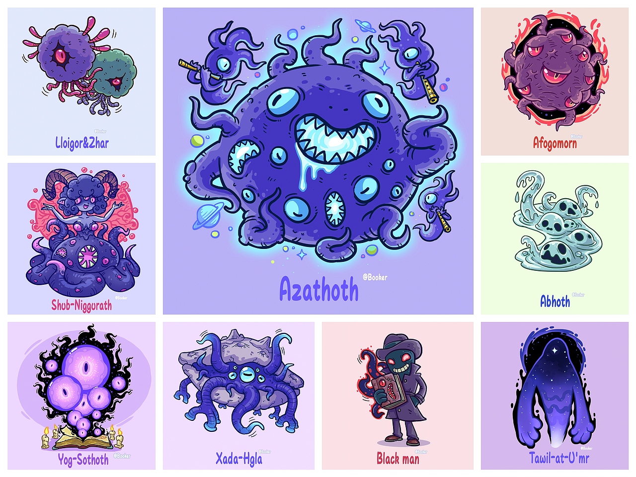 原创画集《狂想曲 克苏鲁趣味角色插画图鉴》