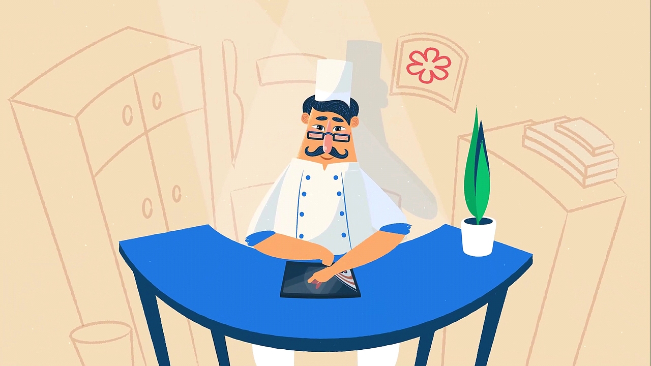 超棒的餐饮手绘风MG动画!