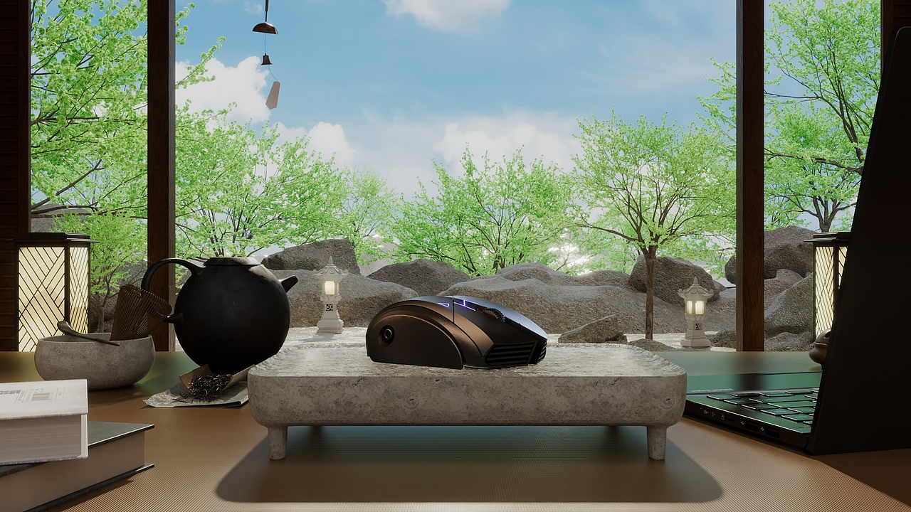 C4D动态作品-鼠标雷蛇