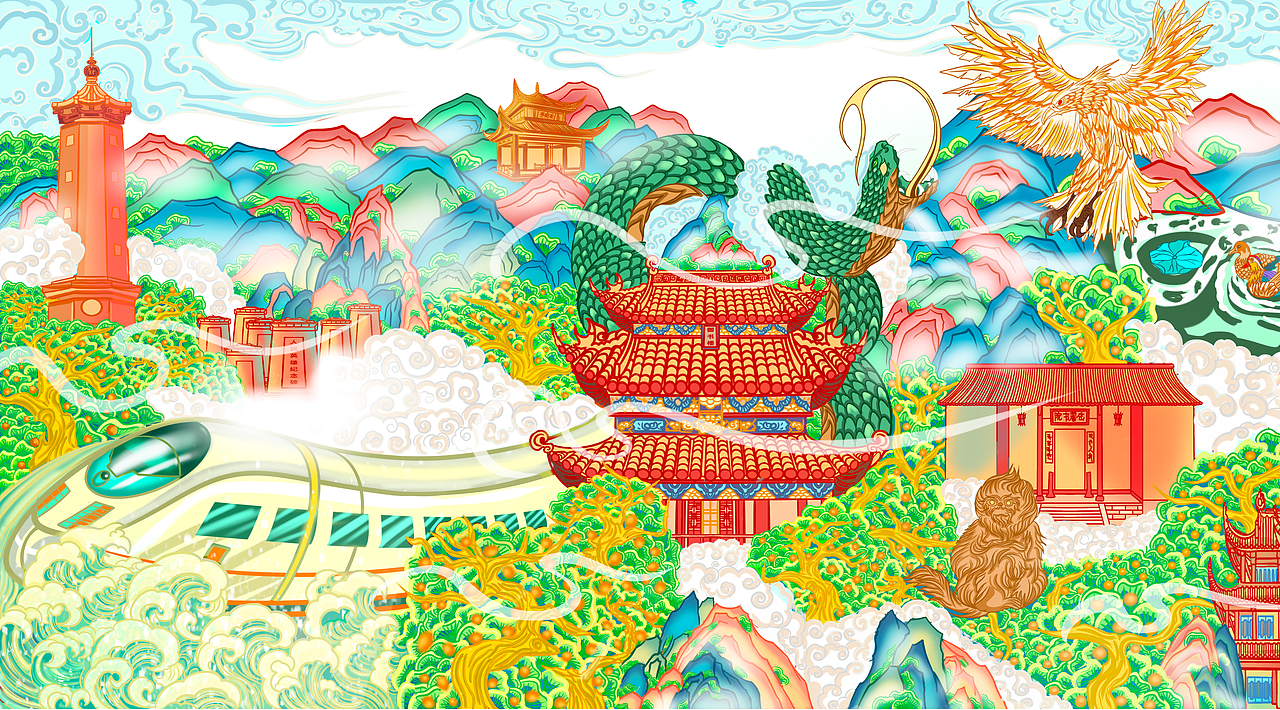 境乙仙境（图ZMzI2MTM1MzQw） - 商业插画 - 站酷设计师庞晨玄原创素材 - 站酷ZCOOL