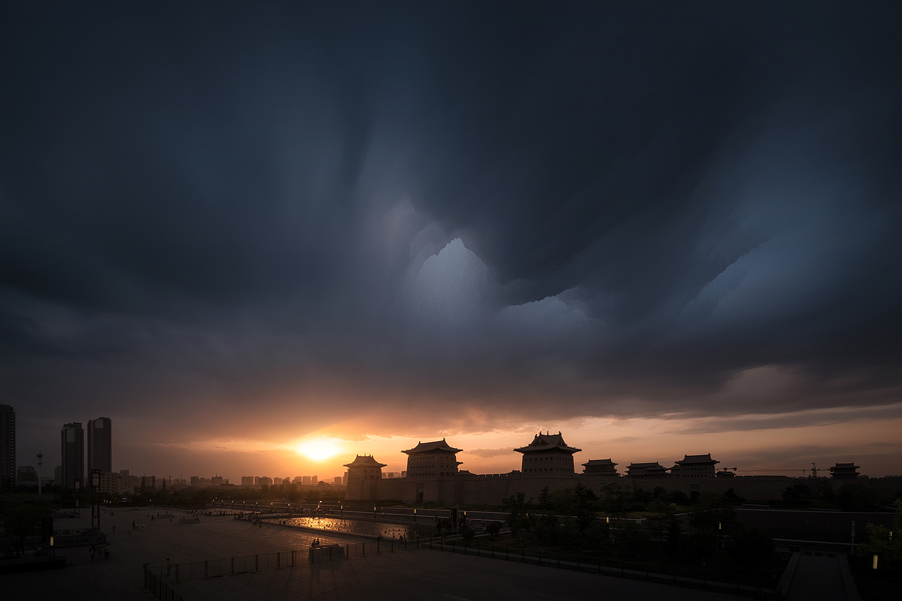 山西大同城市风光摄影作品