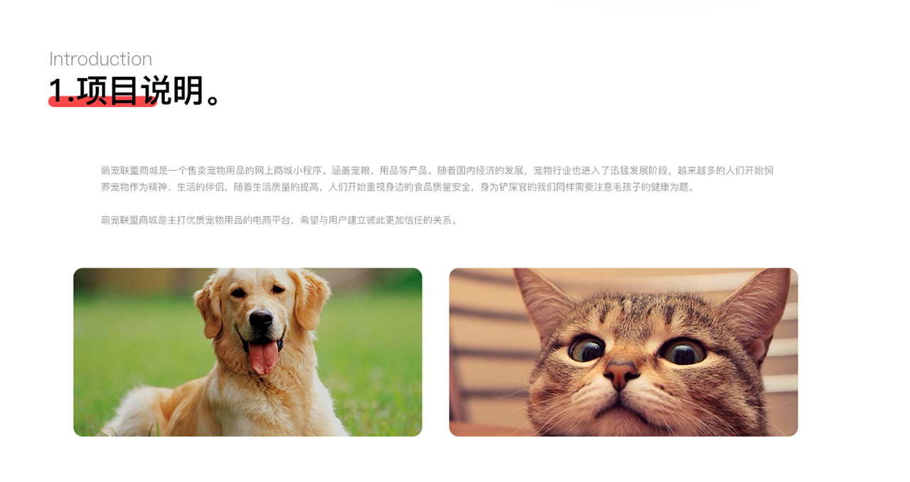 一款宠物电商小程序