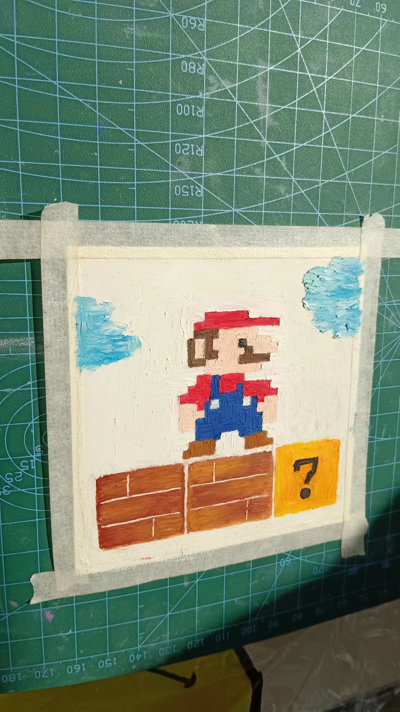 油画棒马赛克-超级玛丽