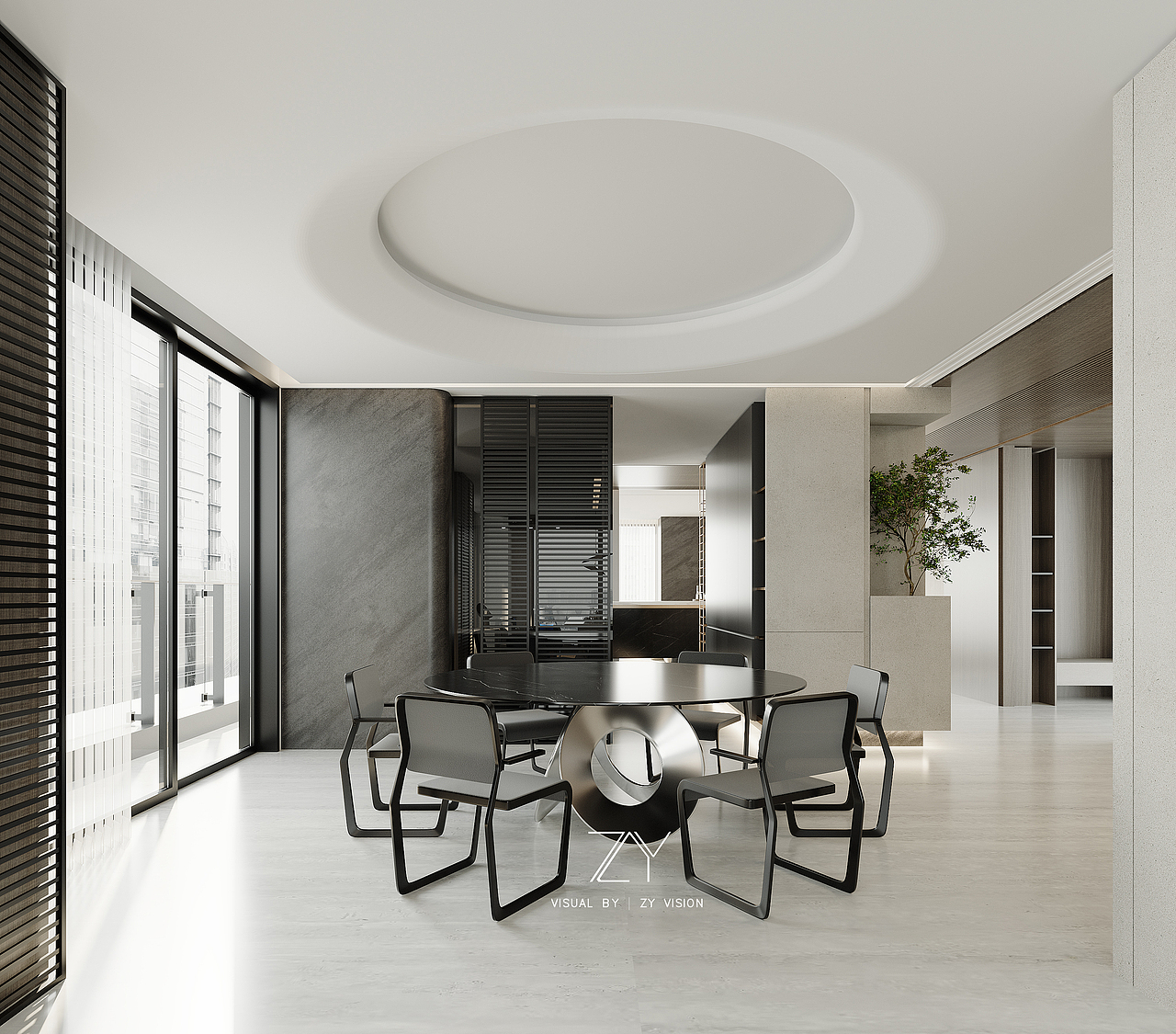 现代 平层（图ZMzM2MTU4NDcy） - 家装设计 - 站酷设计师左眼视觉渲染表现原创素材 - 站酷ZCOOL