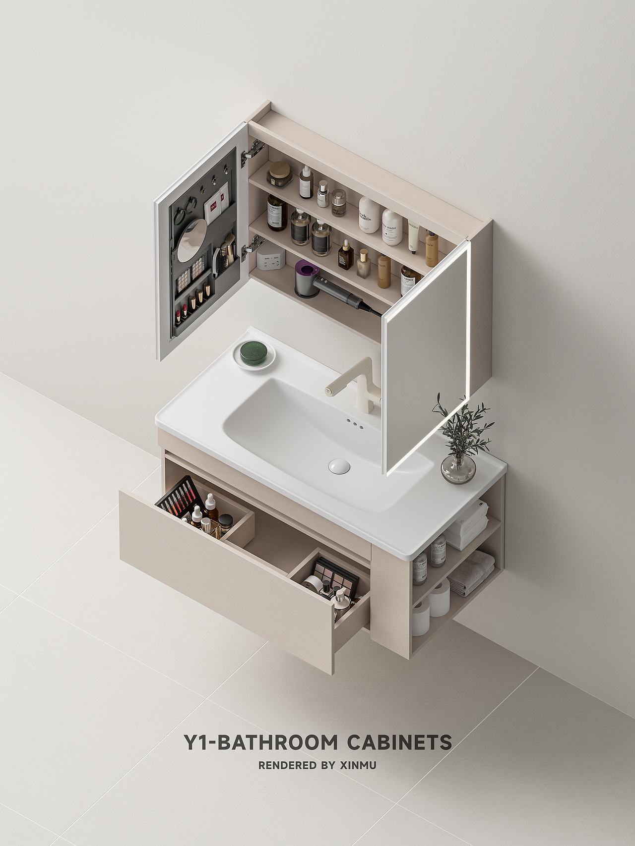 Kiiid浴室柜 I 花洒渲染