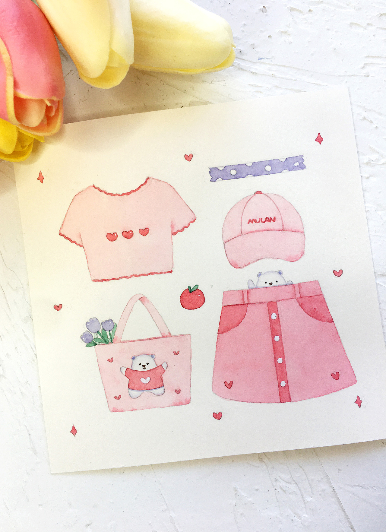 近期水彩手绘作品合集 动物主题插画 服饰配件插画（图ZMzA5MDQ0NDQ4） - 创作习作 - 站酷设计师慕兰插画原创素材 - 站酷ZCOOL