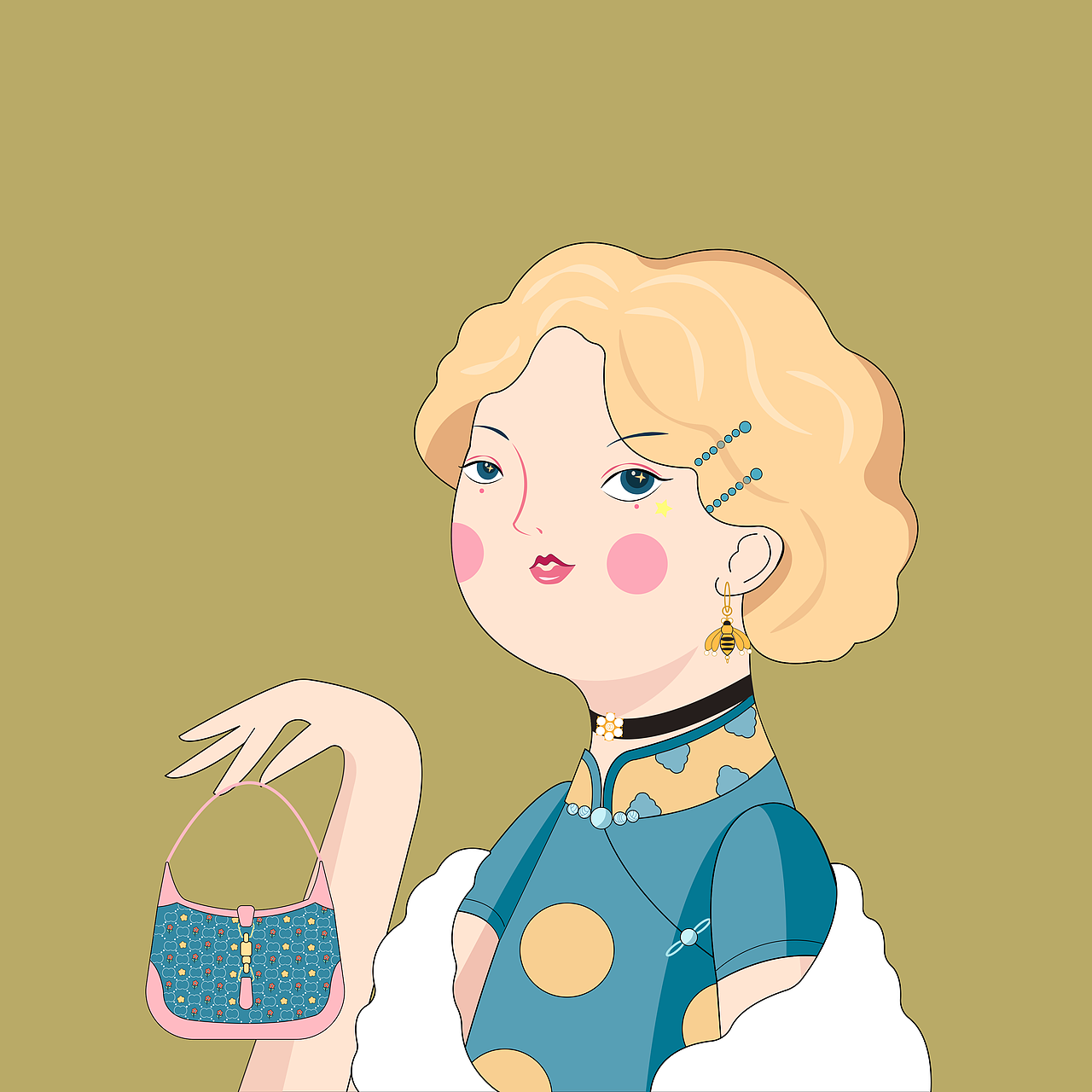 民国少女NFT（图ZMzAyNTY2NzI0） - 创作习作 - 站酷设计师爱谷穗的猫原创素材 - 站酷ZCOOL