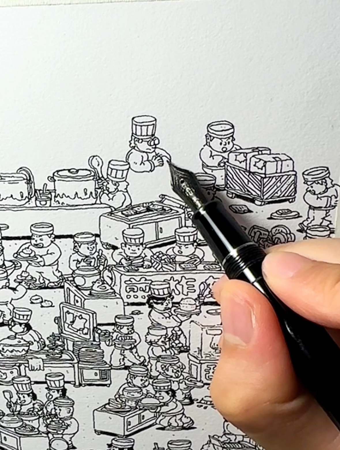 不打稿画画|后厨风云