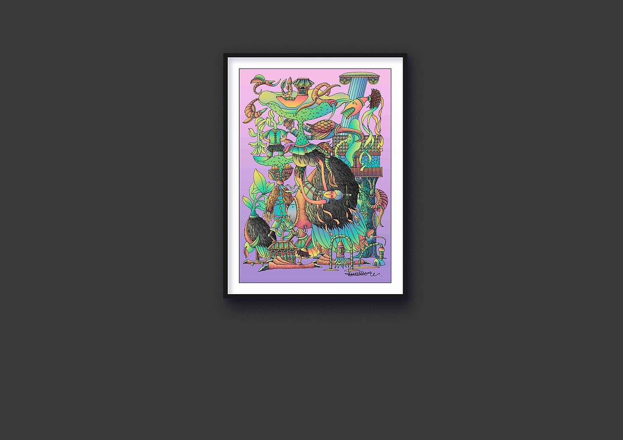 山海经系列之半世浮生(图ZMzQ0MzAzNjM2) - 艺术插画 - 站酷设计师八月李插画原创素材 - 站酷ZCOOL