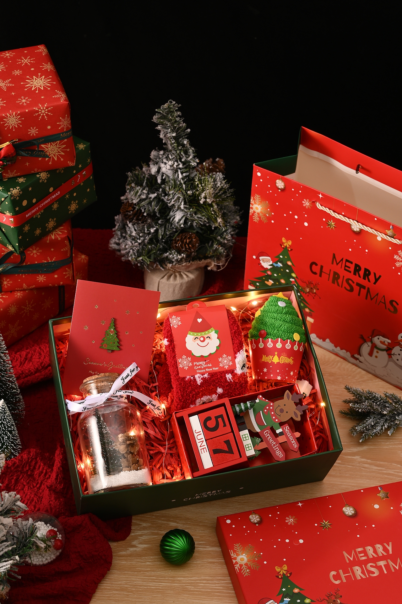 圣诞节礼盒拍摄 静物拍摄