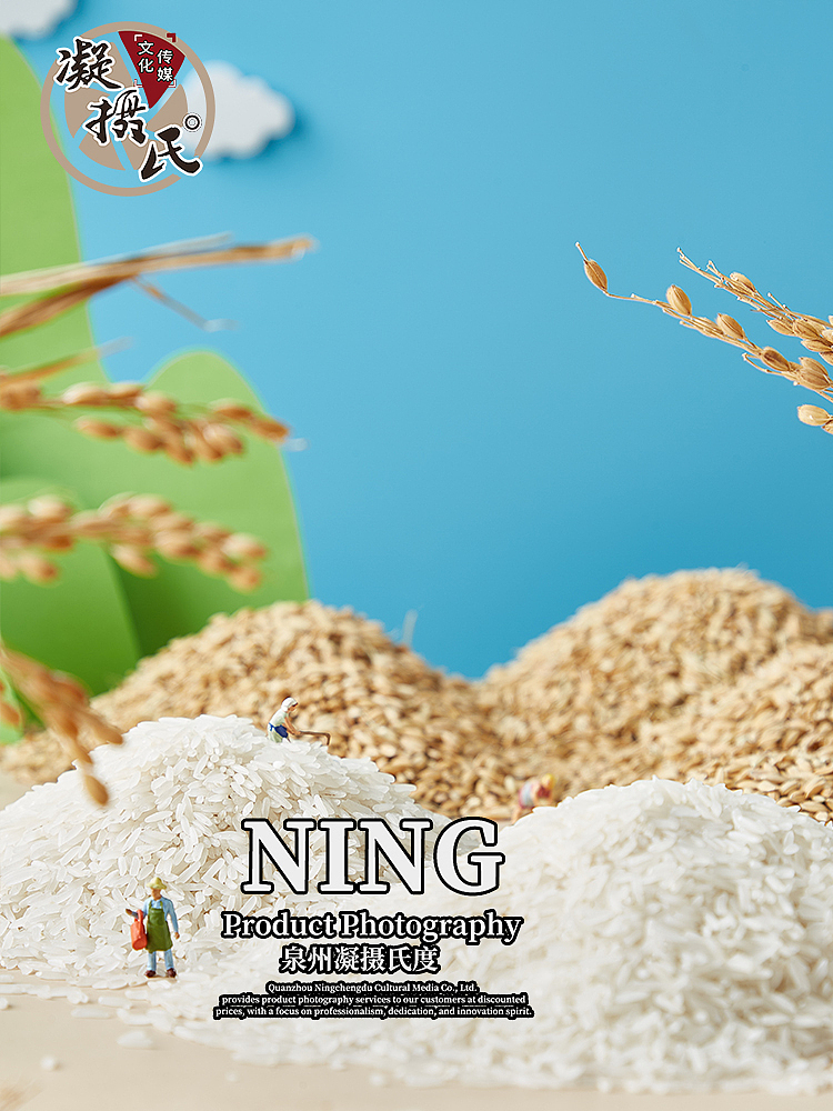 微距大米拍摄丨静物商业摄影丨微景观拍摄