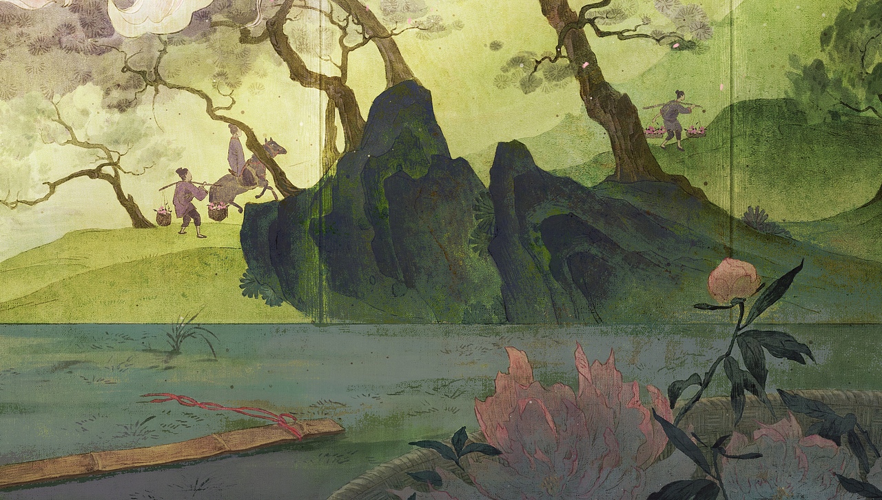 绿艳闲且静,红衣浅复深