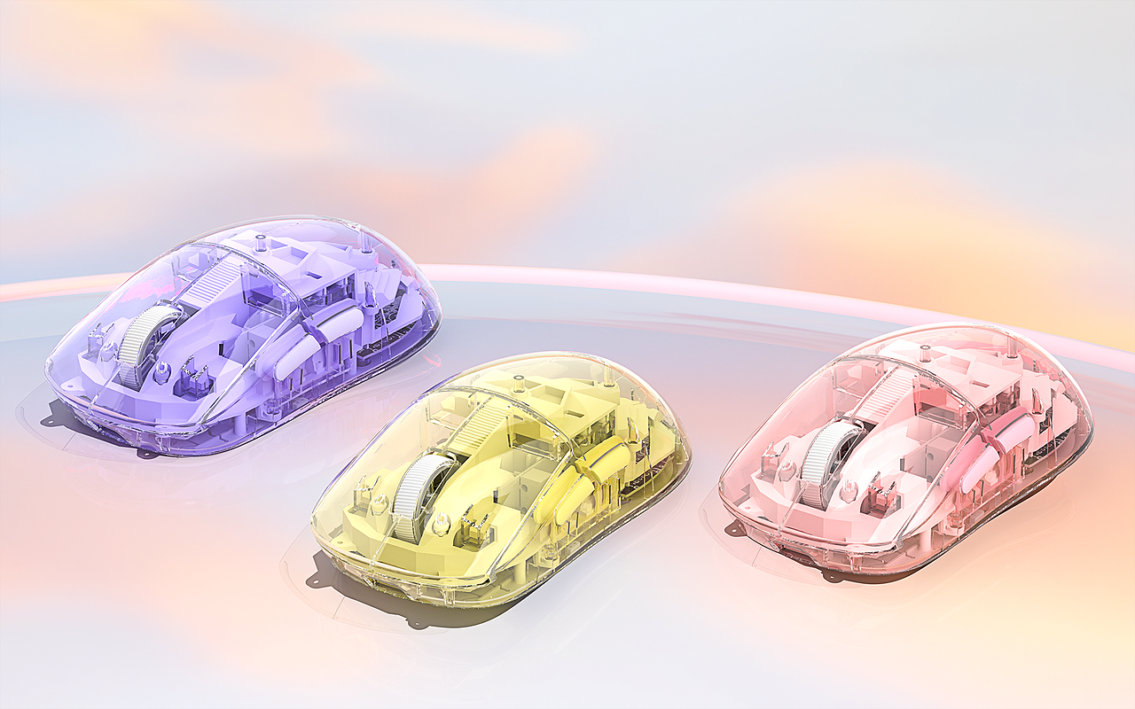 透明键盘鼠标渲染 | 雪地场景