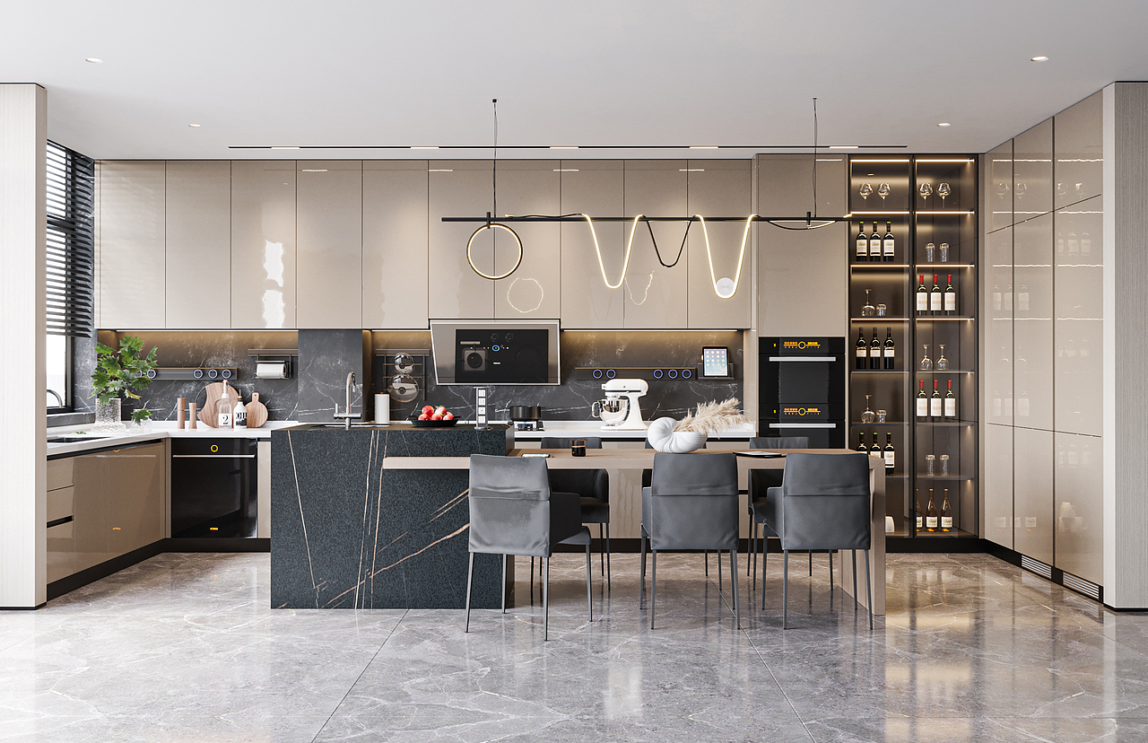 櫥柜效果圖（圖ZMzEyMTY0Njcy） - 家裝設(shè)計 - 站酷設(shè)計師做柜子的板子原創(chuàng)素材 - 站酷ZCOOL