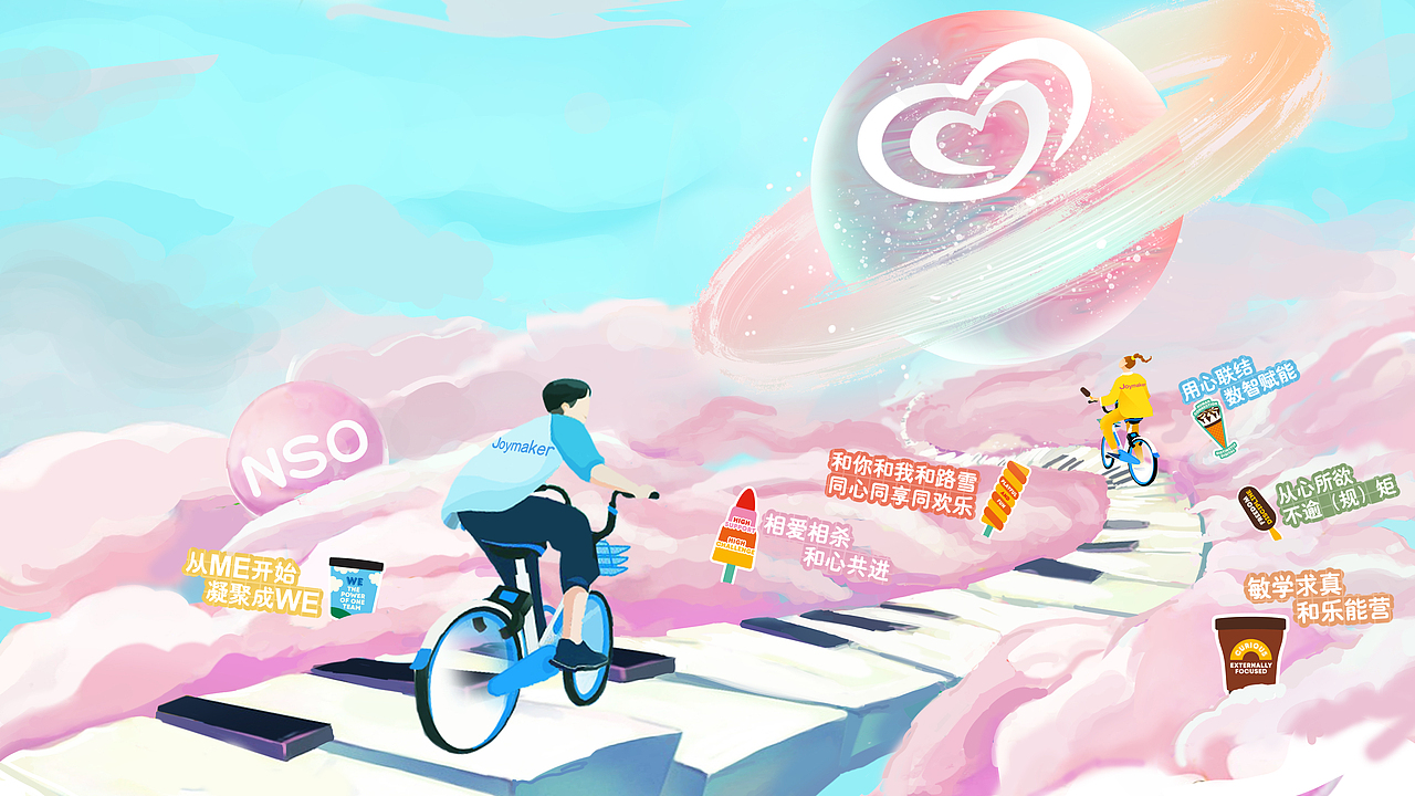 可爱多 电脑桌面壁纸海报设计