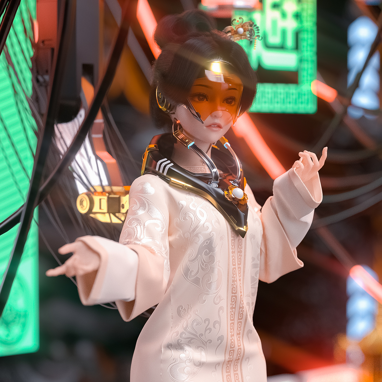 虚拟数字赛博朋克-小梦（图ZMzI1NDY1OTY4） - 人物/生物 - 站酷设计师ULTRA一MODERN原创素材 - 站酷ZCOOL