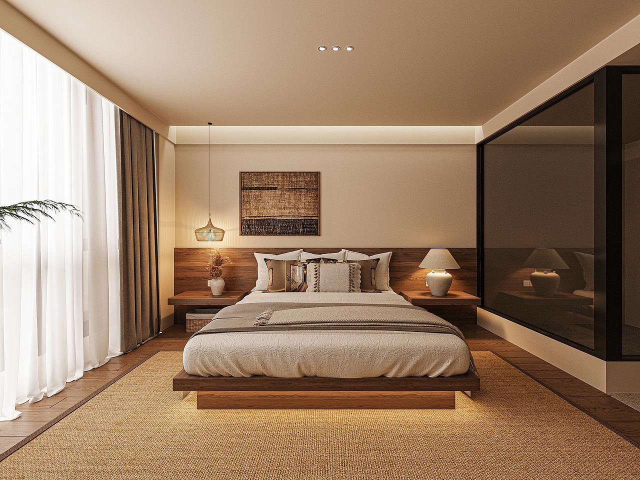 侘寂风大床房（图ZMzYxMDM1Mjg0） - 酒店餐饮设计 - 站酷设计师Z421096554原创素材 - 站酷ZCOOL