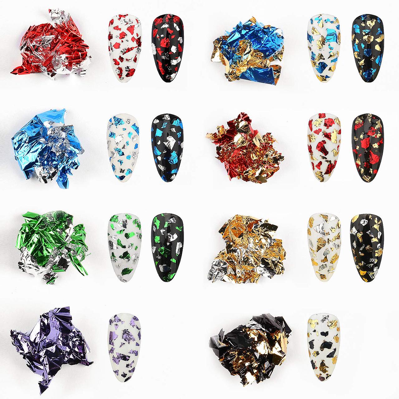 亚马逊主图 美甲 锡箔纸金银碎片（图ZMzAyODg3MzA4） - 修图/后期 - 站酷设计师甄甄_Phoebe原创素材 - 站酷ZCOOL