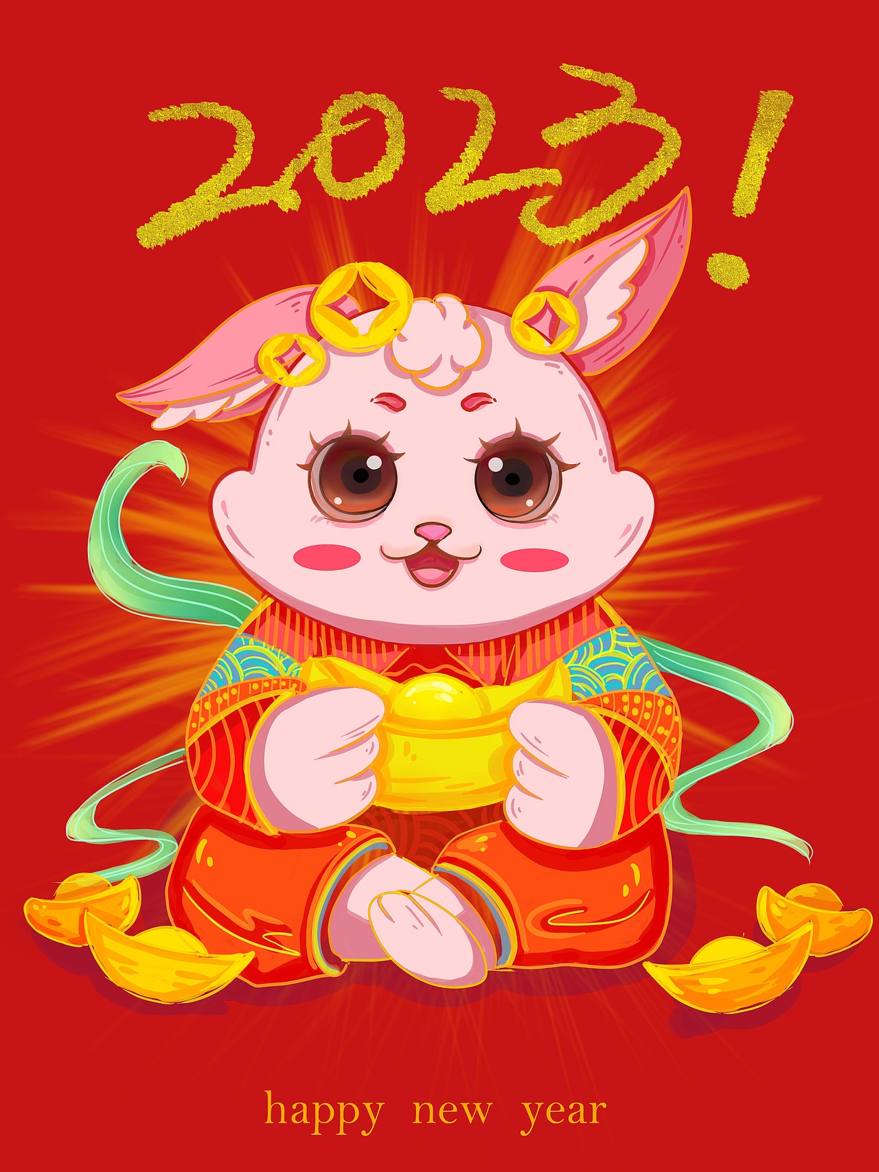兔年国潮插画设计（图ZMzEzOTM2MDY4） - 商业插画 - 站酷设计师木拉古原创素材 - 站酷ZCOOL