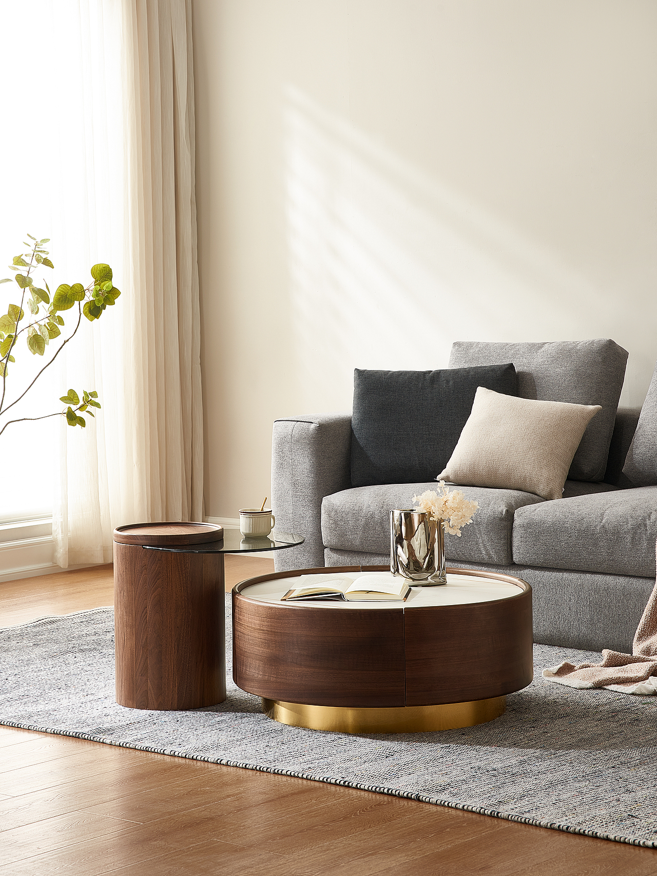 家具设计 | 黑胡桃木组合茶几