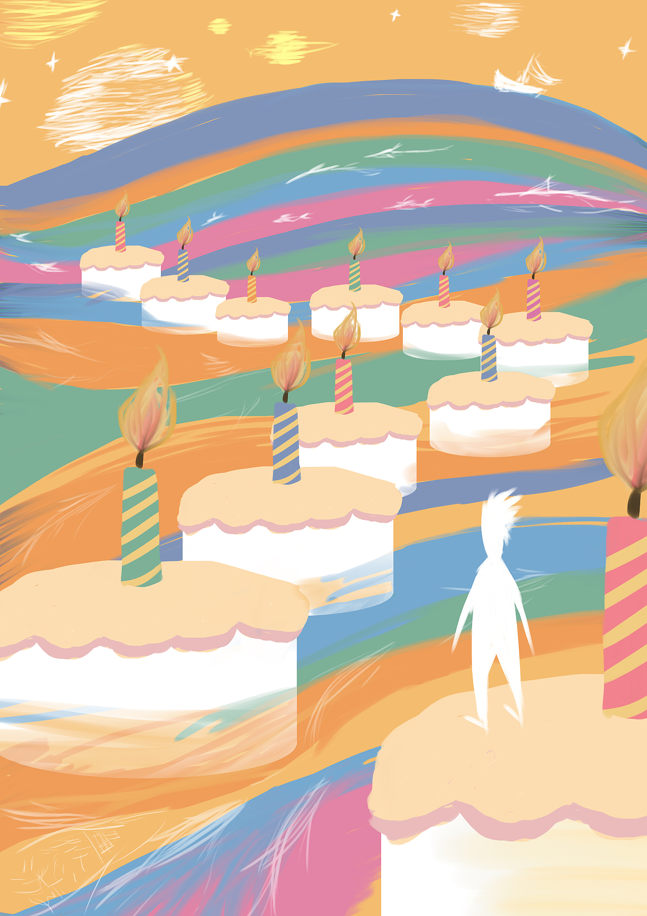 生日星球的快乐冒险（图ZMzM0NDE5OTky） - 图案 - 站酷设计师鱼悠游原创素材 - 站酷ZCOOL