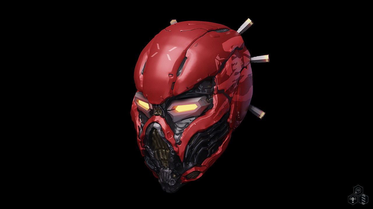 科幻头盔概念设计练习