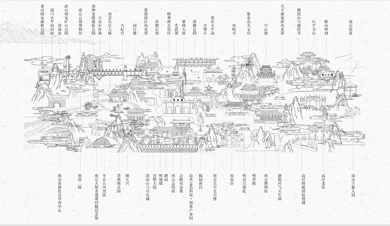 新金陵四十八景|插画设计