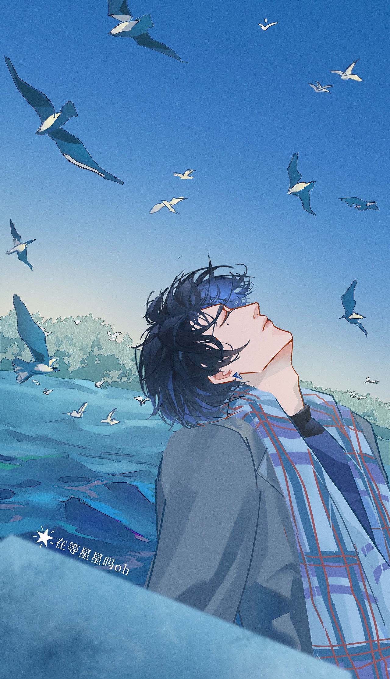 二次元插画（图ZMzY5ODU3MTIw） - 游戏原画 - 站酷设计师在等星星嗎oh原创素材 - 站酷ZCOOL