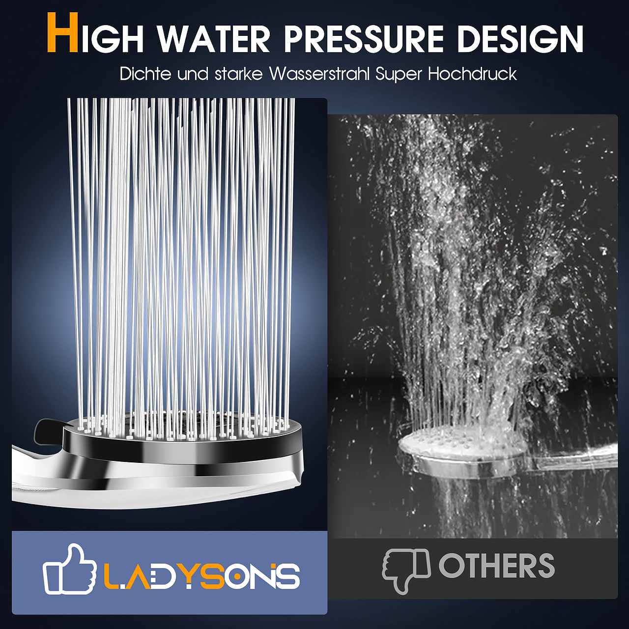 亚马逊主图A+设计 花洒|不锈钢花洒|浴室花洒|沐浴花洒