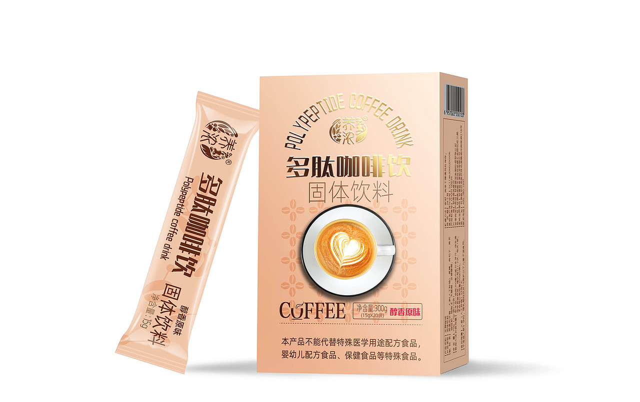 多肽咖啡饮包装设计