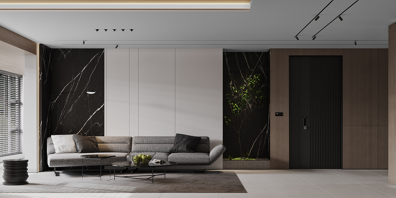 现代简约客餐厅厨房（图ZMzQxMTMwMzcy） - 家装设计 - 站酷设计师墨克设计视觉表现原创素材 - 站酷ZCOOL