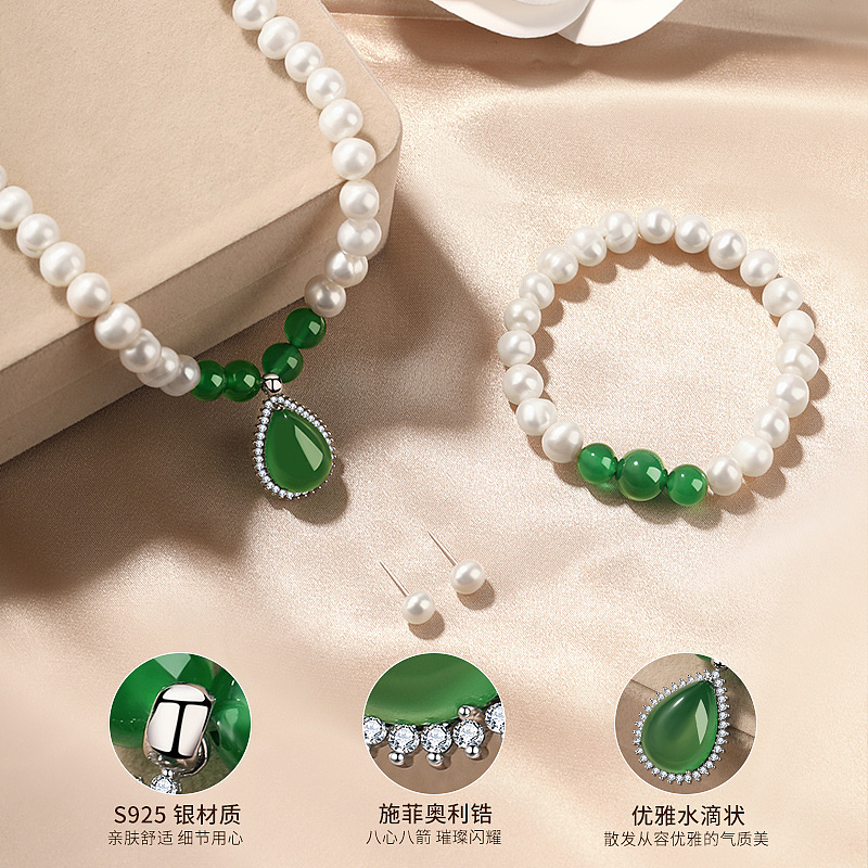 珠宝首饰银饰-珍珠水滴项链三件套详情主图（图ZMzM4OTczMzg4） - 电商 - 站酷设计师Super汉堡原创素材 - 站酷ZCOOL