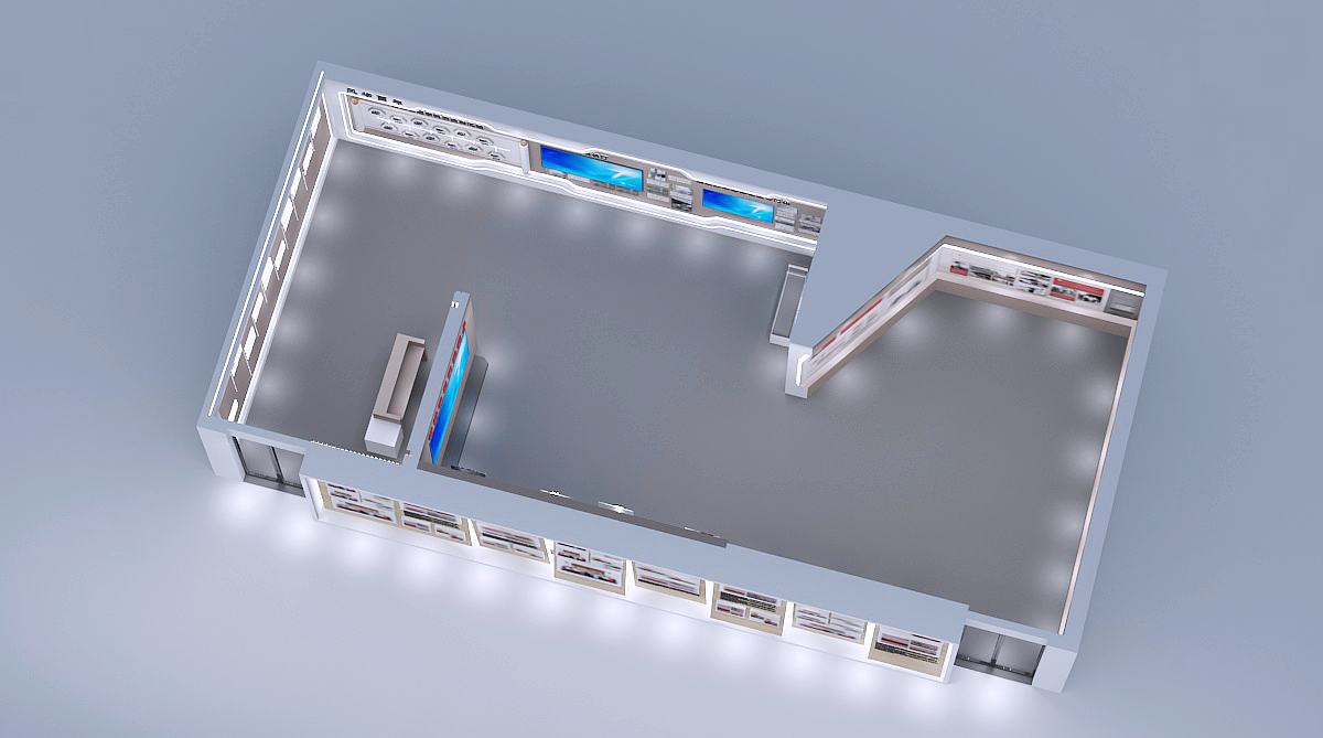百年文化展馆(三稿)设计3D效果图