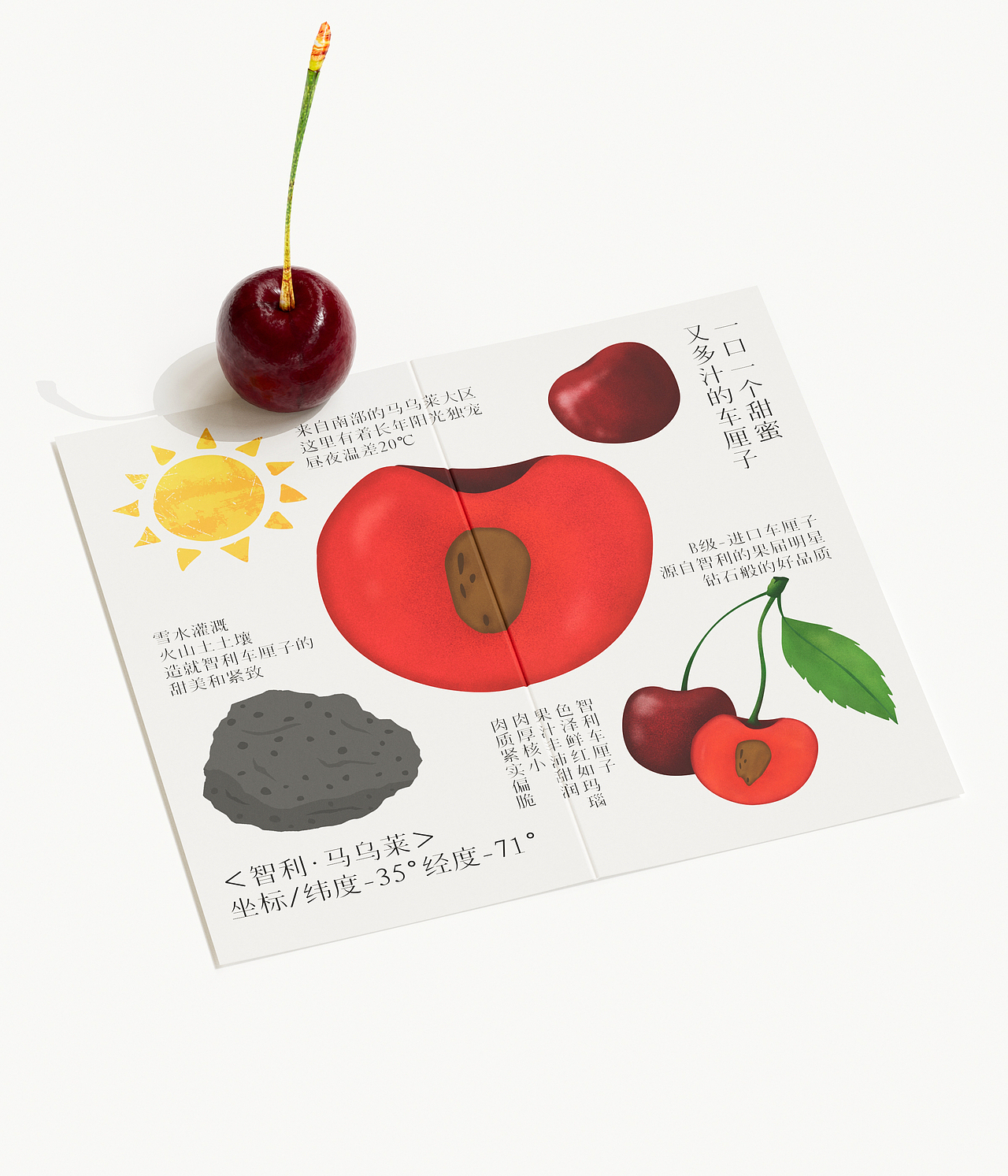 【春日良田】-车厘子包装设计（图ZMzI2MDAzNTY0） - 包装 - 站酷设计师山姆不在纽约原创素材 - 站酷ZCOOL