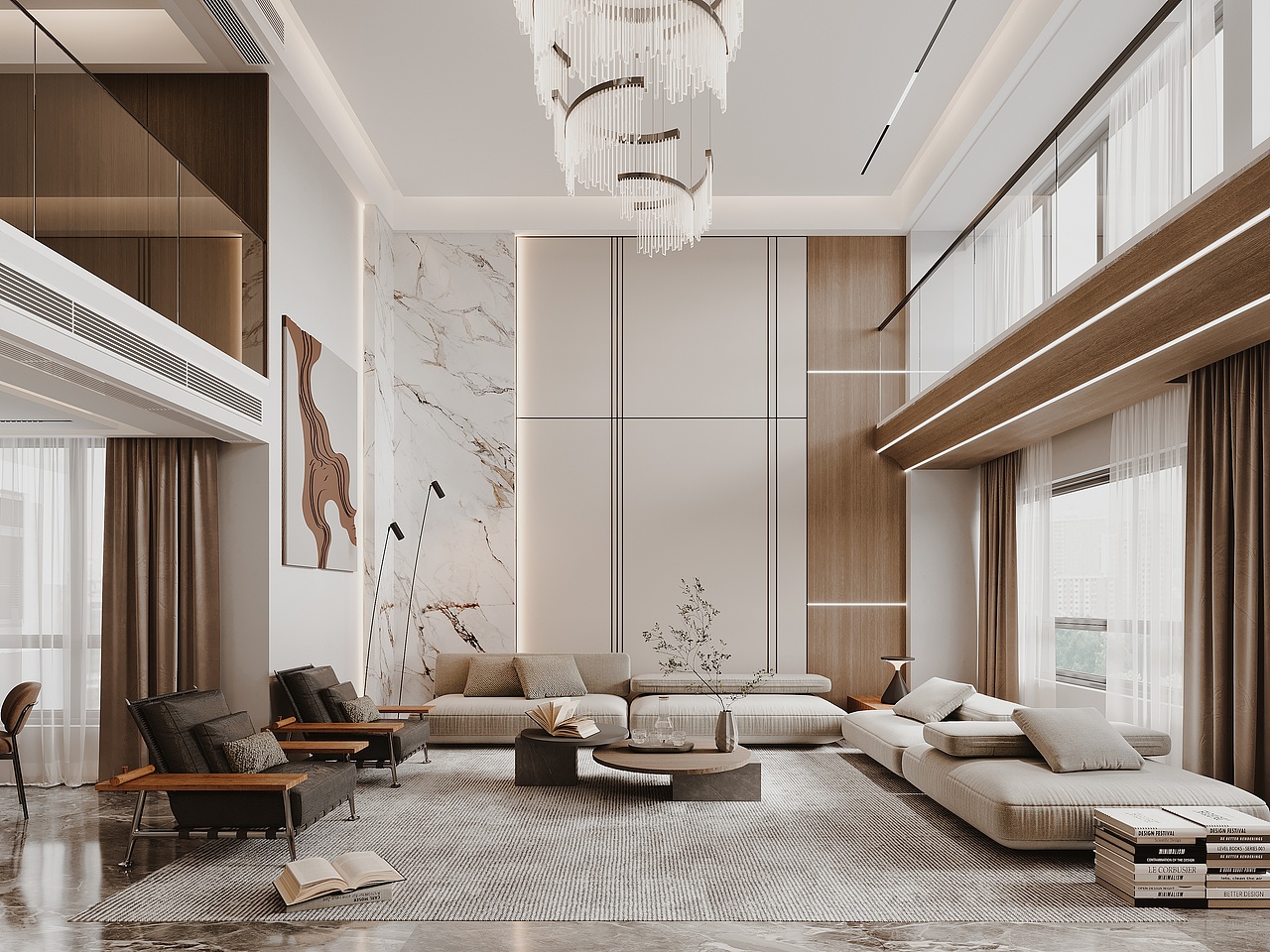 近期渲染现代别墅大堂（图ZMzUzNzk1MDEy） - 家装设计 - 站酷设计师柳州陈小龙原创素材 - 站酷ZCOOL