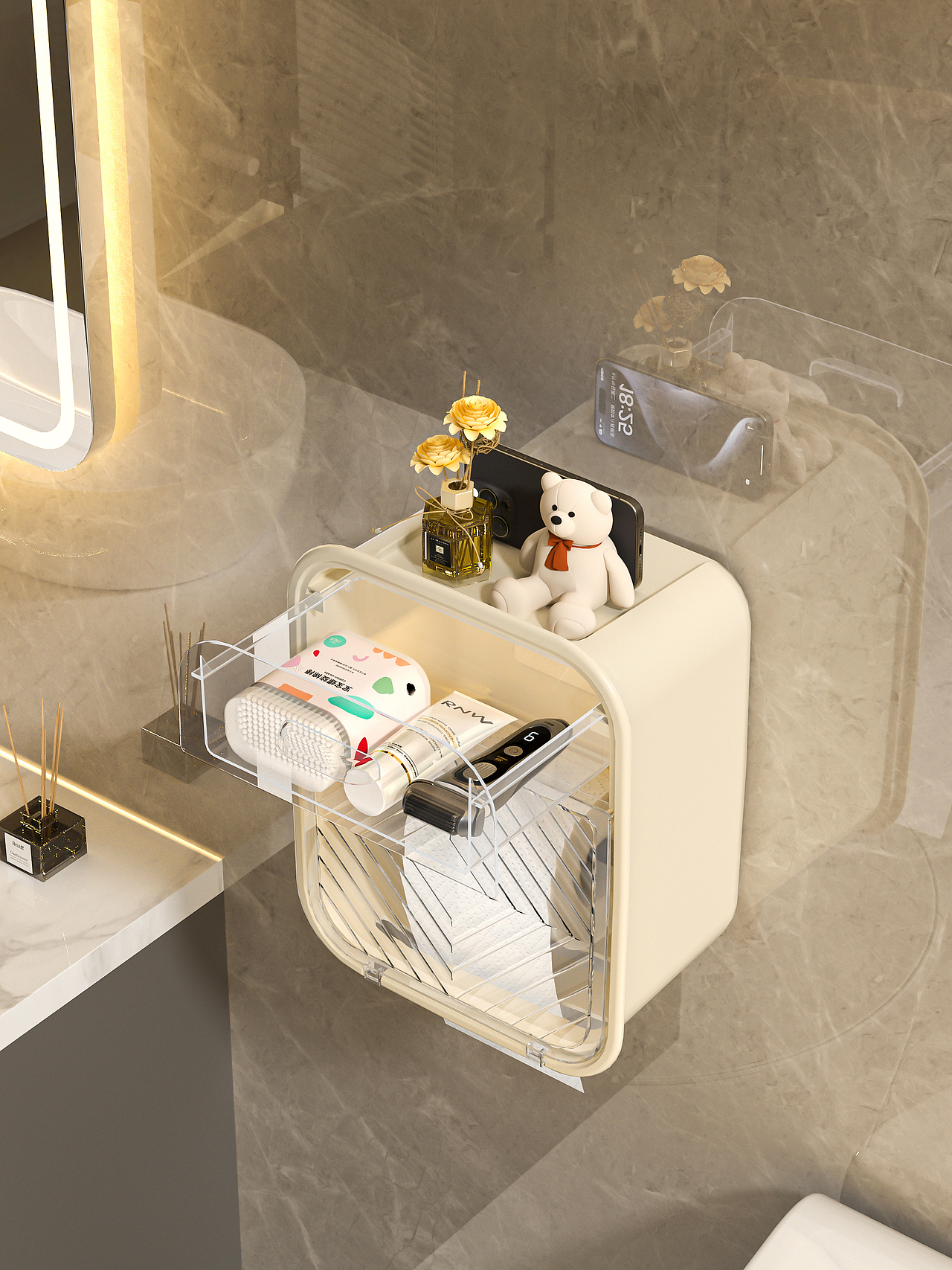 室内暖色系产品渲染